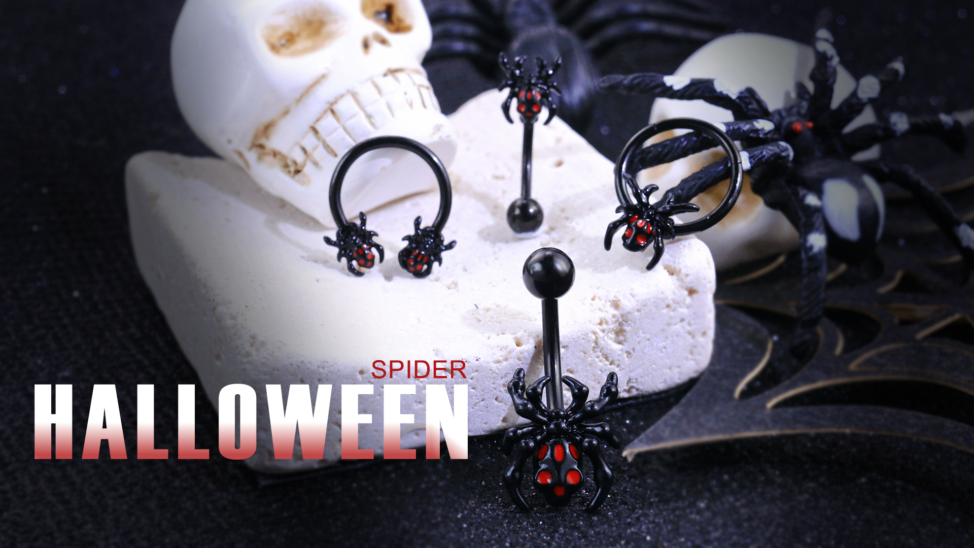 Amazon.com: Jewseen 16G Septum Ring Black Spider Septum Piercing